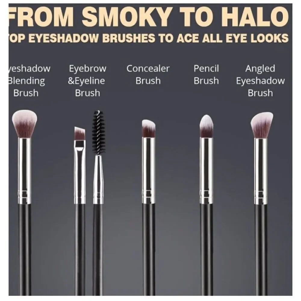 New in Box! Beakey Advanced Glam Blend Makeup 10 Brush Set w/ 2 Blending Sponges